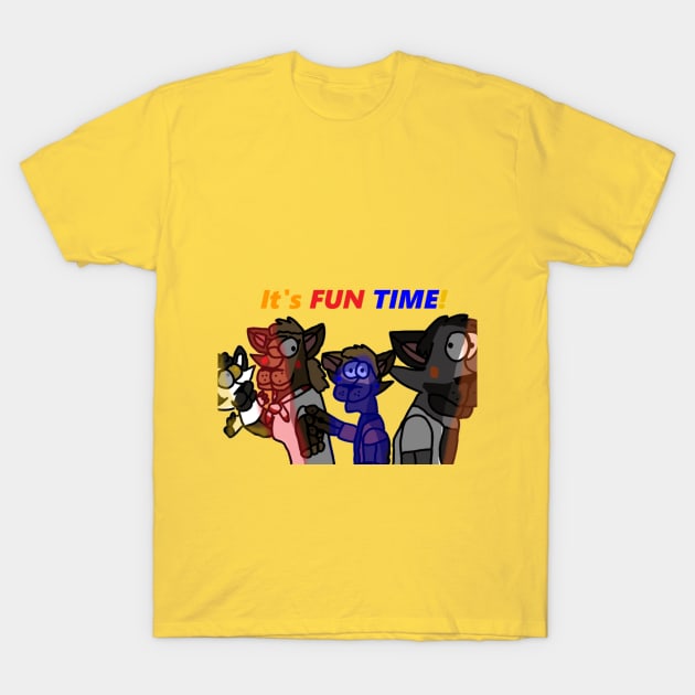 It's Fun time!(A Portal and FNAF Sister location twist) T-Shirt by briteness